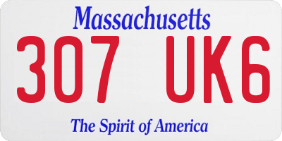 MA license plate 307UK6