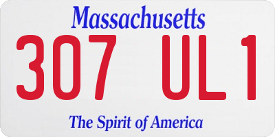MA license plate 307UL1
