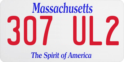 MA license plate 307UL2