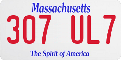 MA license plate 307UL7