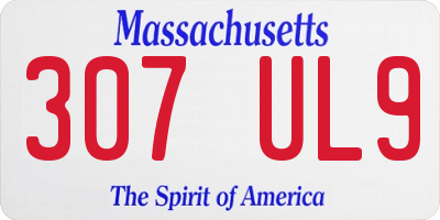 MA license plate 307UL9