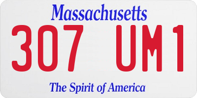 MA license plate 307UM1
