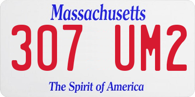 MA license plate 307UM2