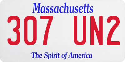 MA license plate 307UN2