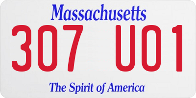 MA license plate 307UO1