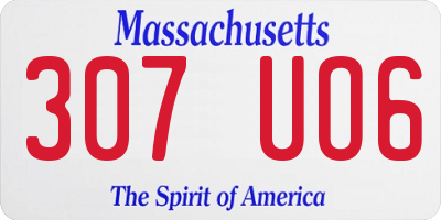 MA license plate 307UO6
