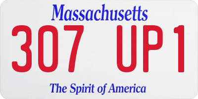 MA license plate 307UP1