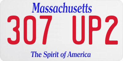 MA license plate 307UP2