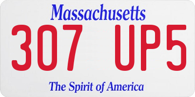 MA license plate 307UP5