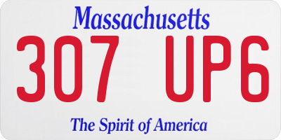 MA license plate 307UP6