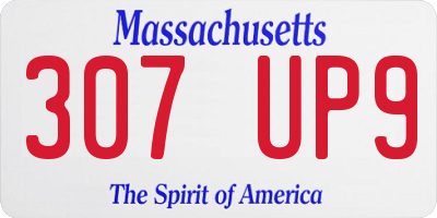 MA license plate 307UP9