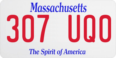 MA license plate 307UQ0