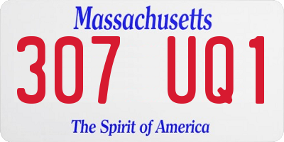 MA license plate 307UQ1