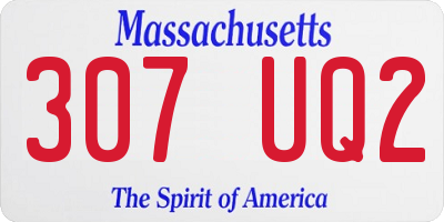 MA license plate 307UQ2