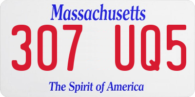 MA license plate 307UQ5