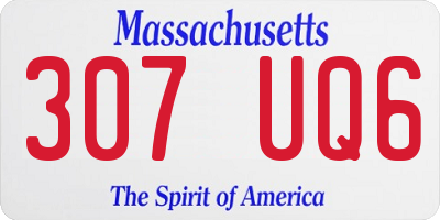 MA license plate 307UQ6