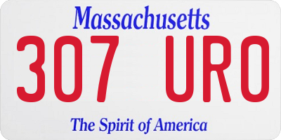 MA license plate 307UR0