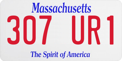 MA license plate 307UR1