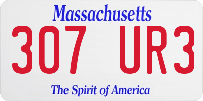 MA license plate 307UR3