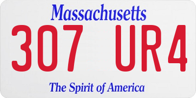 MA license plate 307UR4