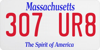 MA license plate 307UR8