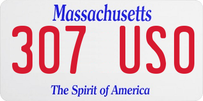 MA license plate 307US0