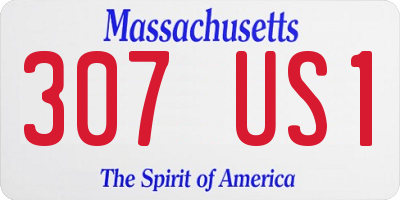 MA license plate 307US1