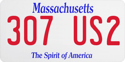 MA license plate 307US2