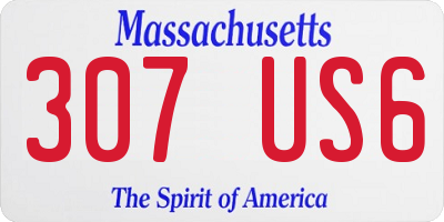 MA license plate 307US6