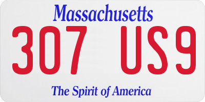 MA license plate 307US9