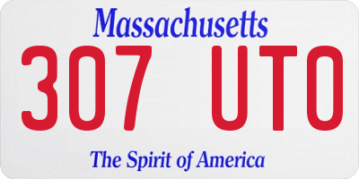 MA license plate 307UT0