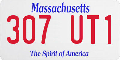 MA license plate 307UT1