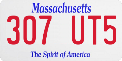 MA license plate 307UT5