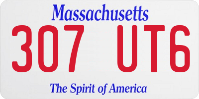 MA license plate 307UT6