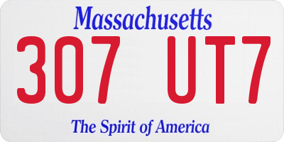 MA license plate 307UT7