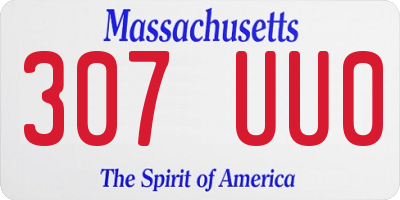 MA license plate 307UU0