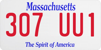 MA license plate 307UU1