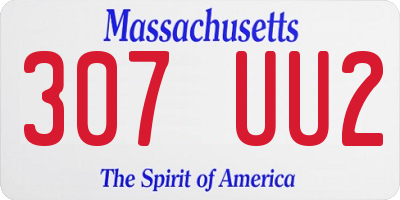 MA license plate 307UU2