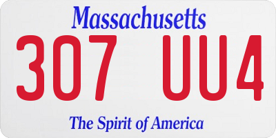 MA license plate 307UU4