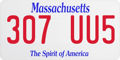 MA license plate 307UU5