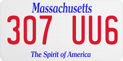 MA license plate 307UU6