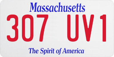 MA license plate 307UV1