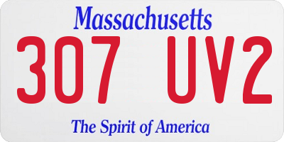 MA license plate 307UV2