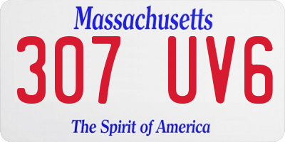 MA license plate 307UV6