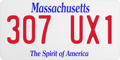 MA license plate 307UX1