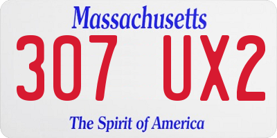 MA license plate 307UX2