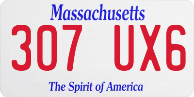 MA license plate 307UX6