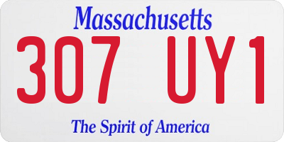 MA license plate 307UY1