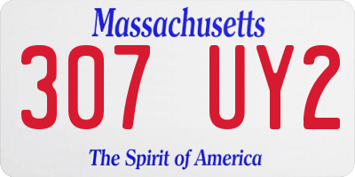 MA license plate 307UY2
