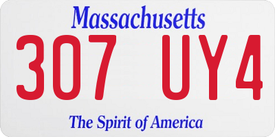 MA license plate 307UY4